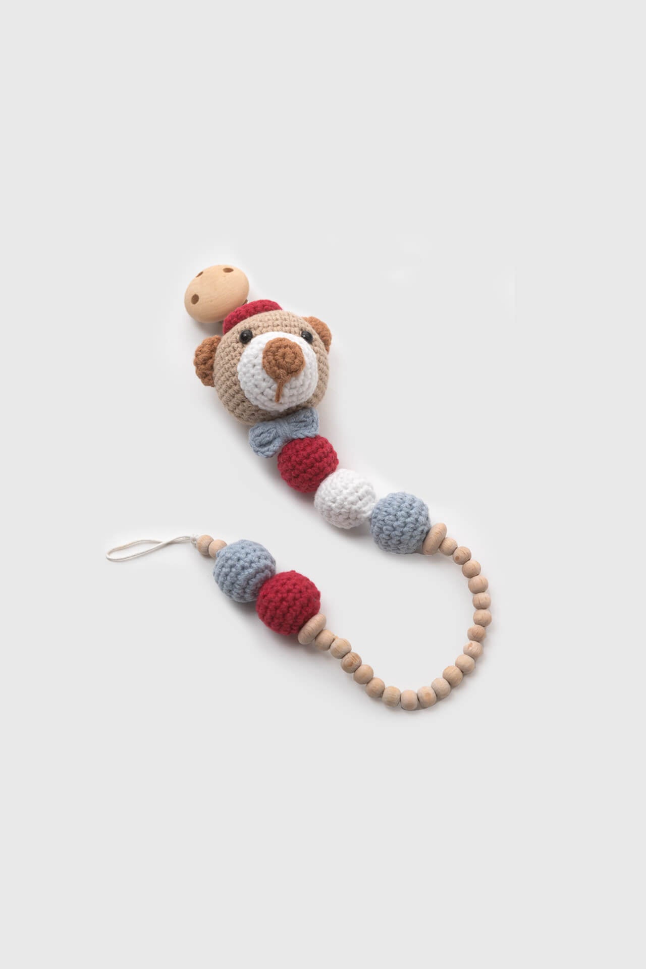 Totzee; Amigurumi Ayı Emzik Askısı; Amigurumi Bear Pacifier Strap