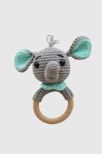 Totzee; Amigurumi Fil Çıngırak Gri; Amigurumi Elephant Rattle Gray