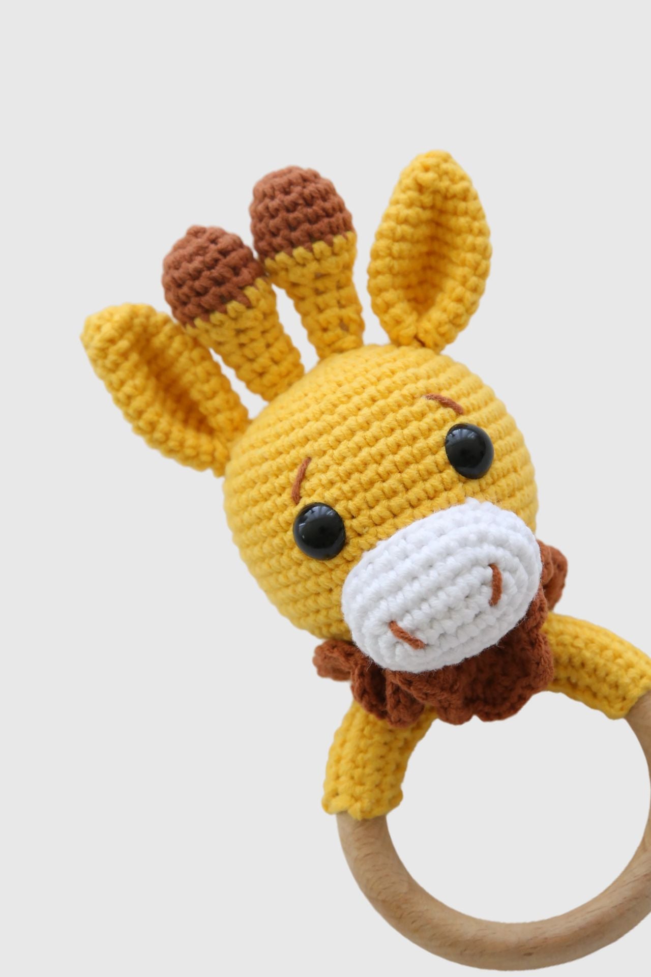 Totzee; Amigurumi Zürafa Çıngırak Açık Sarı; Amigurumi Giraffe Rattle Light Yellow