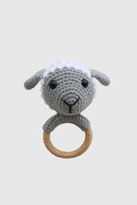 Totzee; Amigurumi Kuzu Çıngırak Gri & Beyaz; Amigurumi Sheep Rattle Grey & White