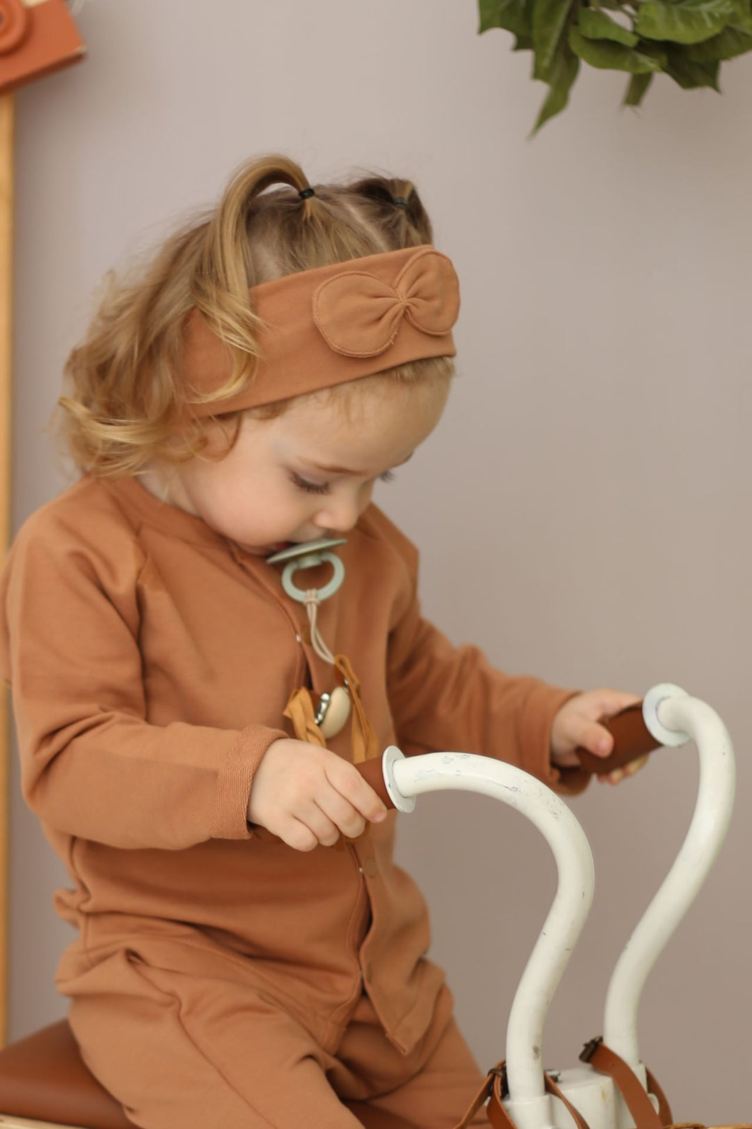 Totzee; Fiyonklu Saç Bandı Camel Kahverengi; Bow Headband Camel Brown