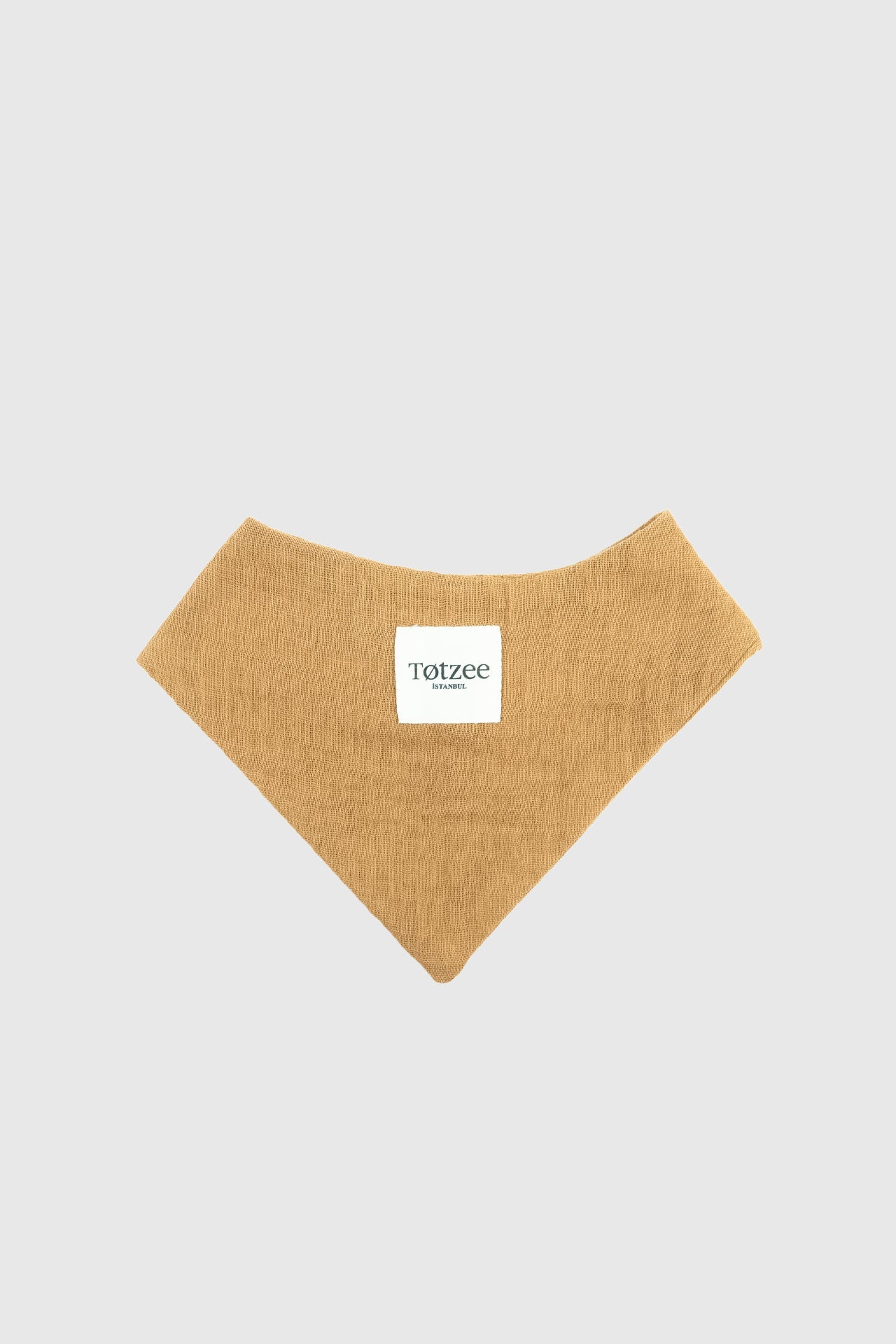 Totzee; Müslin Fular Önlük Camel Kahverengi; Muslin Bandana Bibs Camel Brown