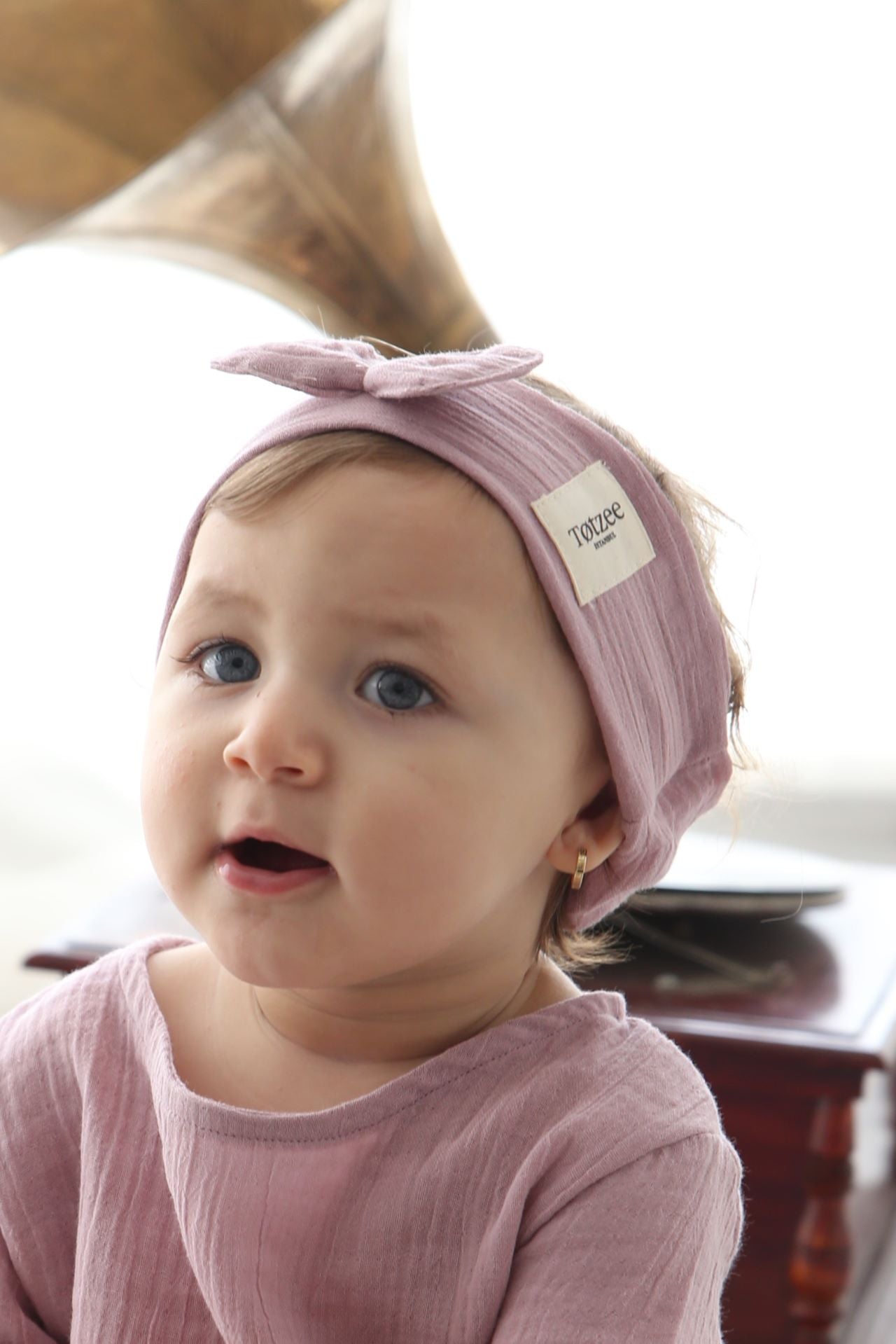 Totzee; Müslin Fiyonklu Saç Bandı Lila; Muslin Bow Headband Lilac