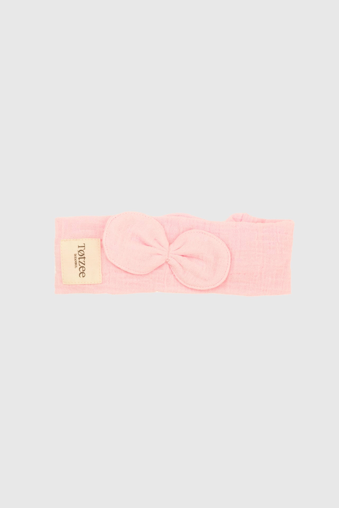 Totzee; Müslin Fiyonklu Saç Bandı Pembe; Muslin Bow Headband Pink