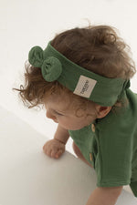 Totzee; Müslin Fiyonklu Saç Bandı Çimen Yeşili; Muslin Bow Headband Irish Green