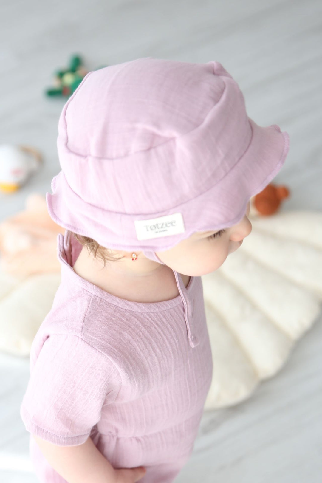 Totzee; Müslin Fiyonklu Saç Bandı Lila; Muslin Bow Headband Lilac