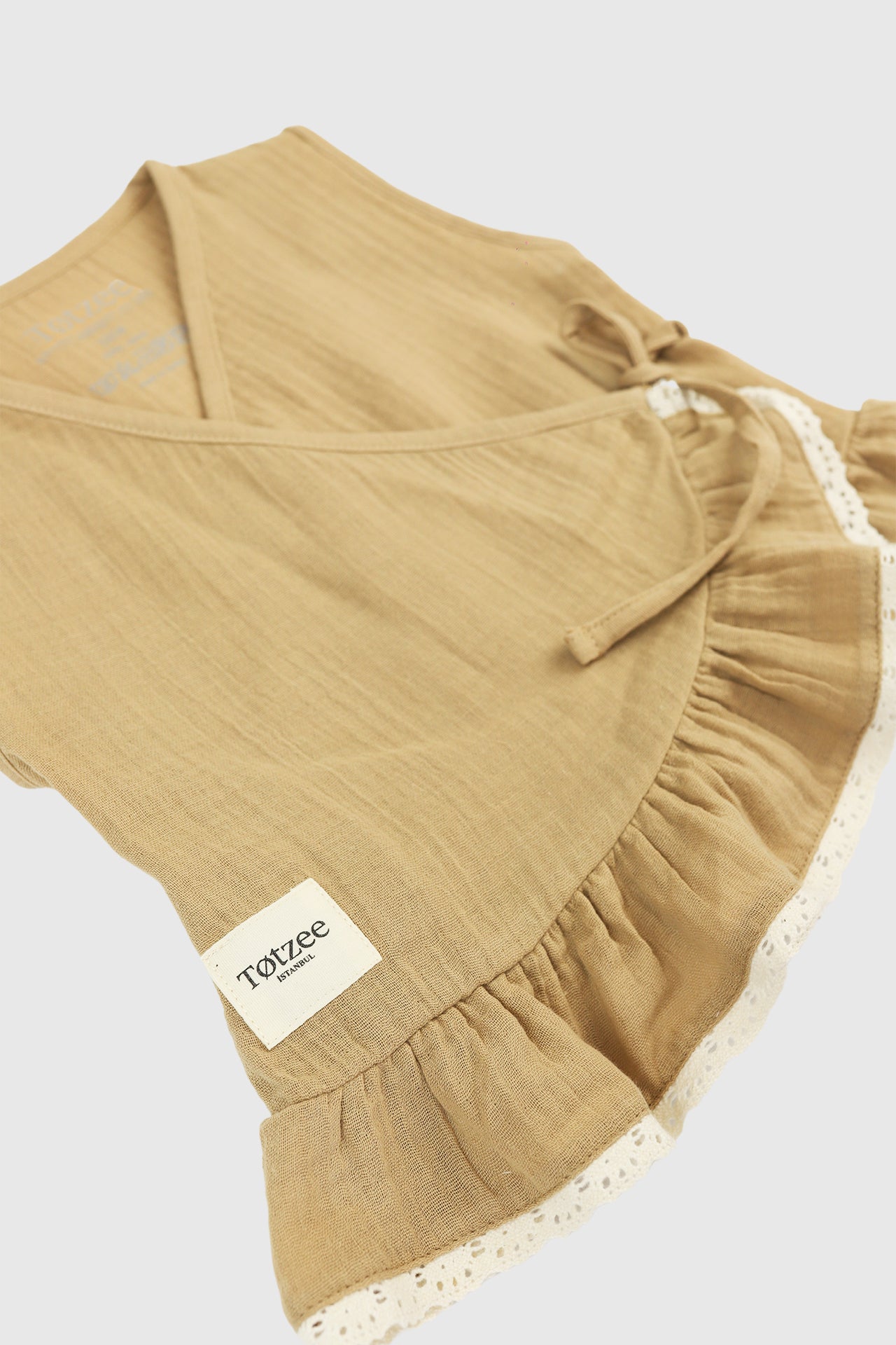 Totzee; Müslin Kimono Elbise Kumsal Beji; Muslin Kimono Dress Desert Sand