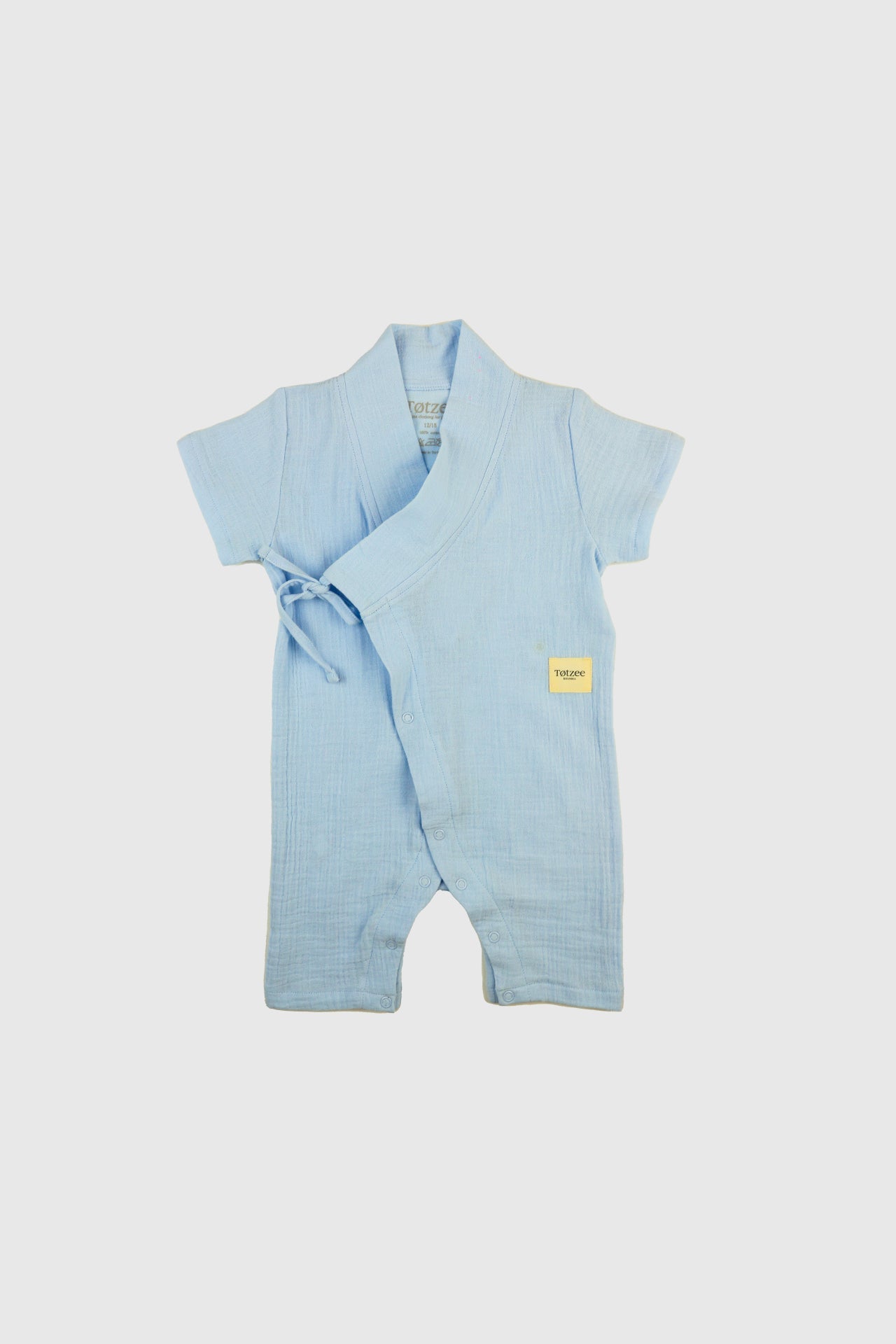 Totzee; Müslin Uzun Kimono Tulum Bebek Mavisi; Muslin Long Kimono Romper Baby Blue