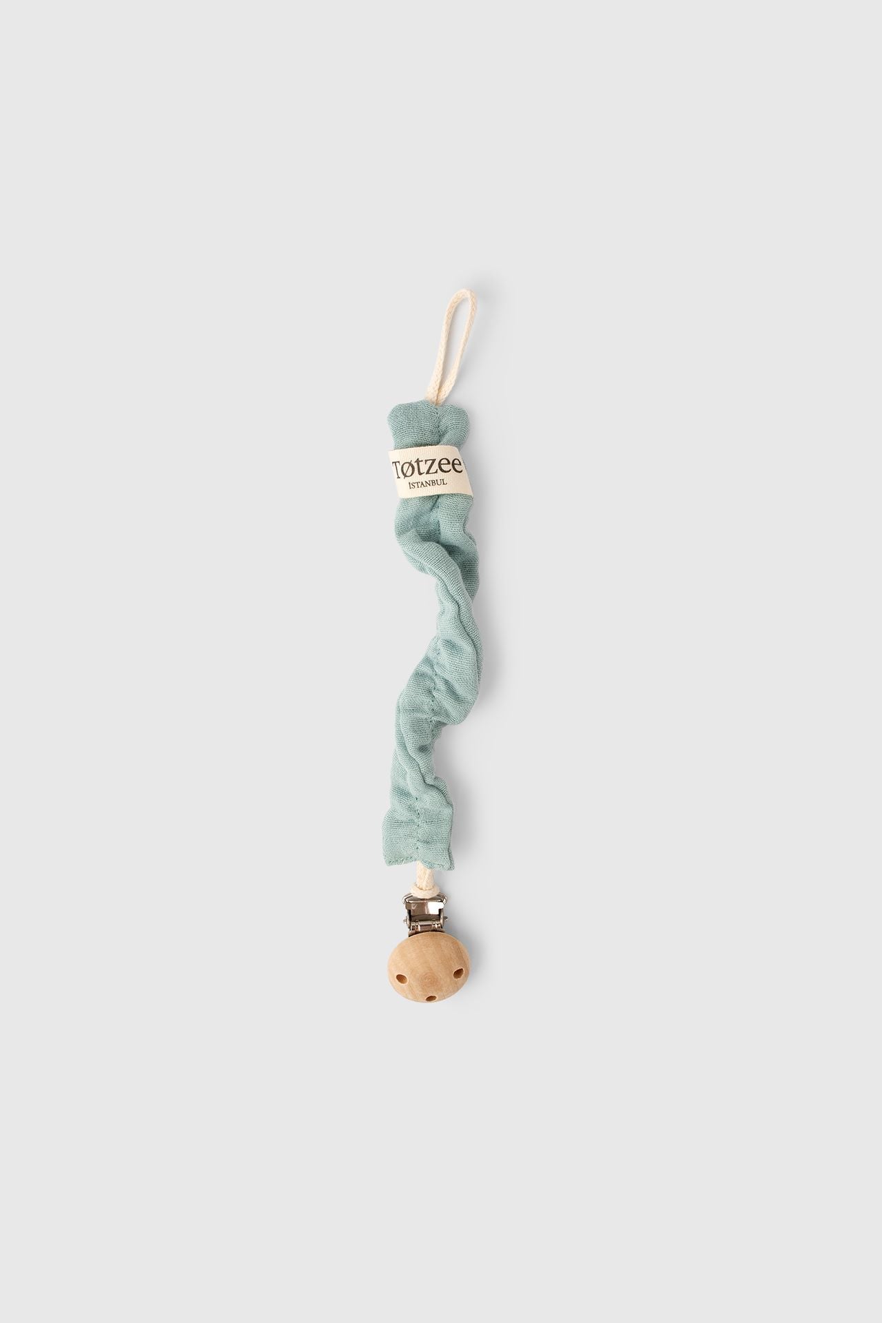 Totzee; Müslin Emzik Askısı Camgöbeği; Muslin Pacifier Strap Cyan