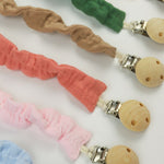 Totzee; Müslin Emzik Askısı Camgöbeği; Muslin Pacifier Strap Cyan