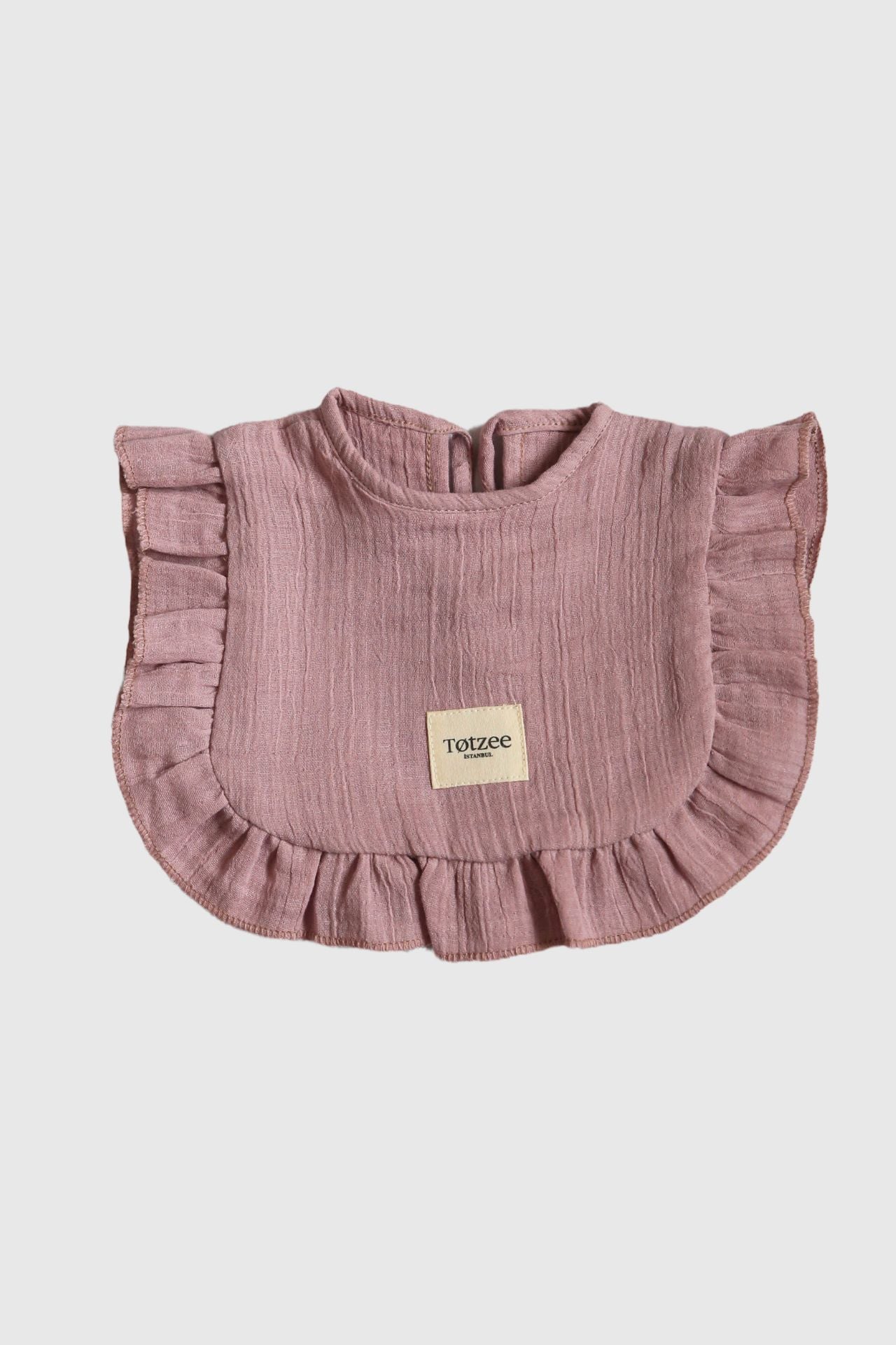 Totzee; Müslin Fırfırlı Mama Önlüğü Lila; Muslin Ruffled Bibs Lilac