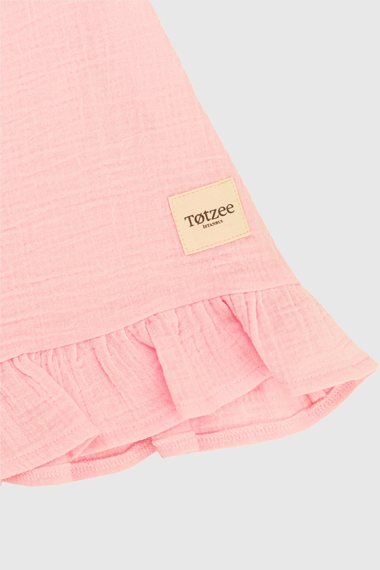 Totzee; Müslin İp Askılı Elbise Pembe; Muslin Strapped Dress Pink