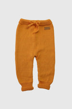 Totzee; Organik El Örgüsü Bağcıklı Pantolon Kavuniçi; Organic Knitted Jogger Trousers Pale Orange