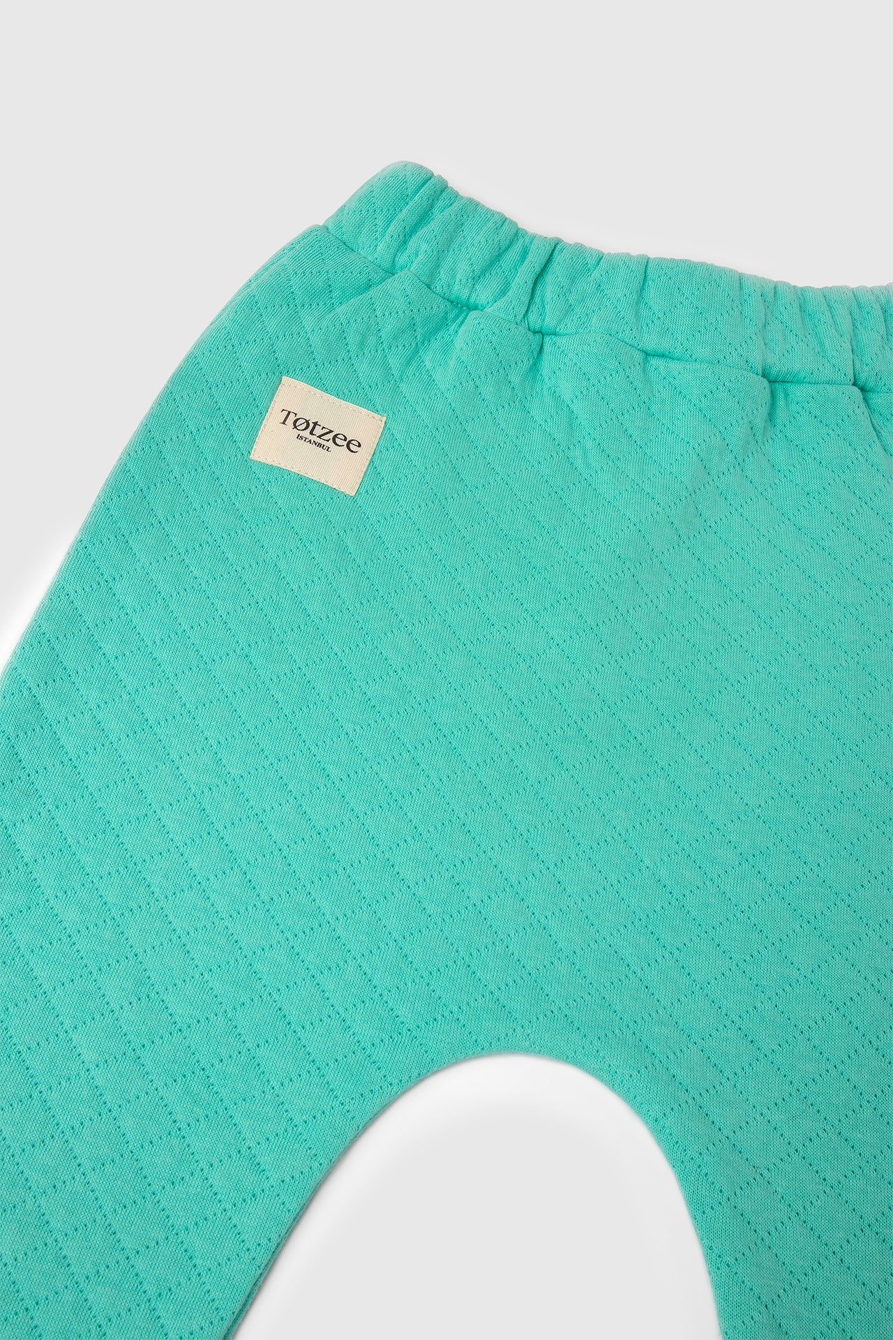 Totzee; Baklava Desenli Pantolon Mint Yeşili; Quilted Harem Trousers Mint Green