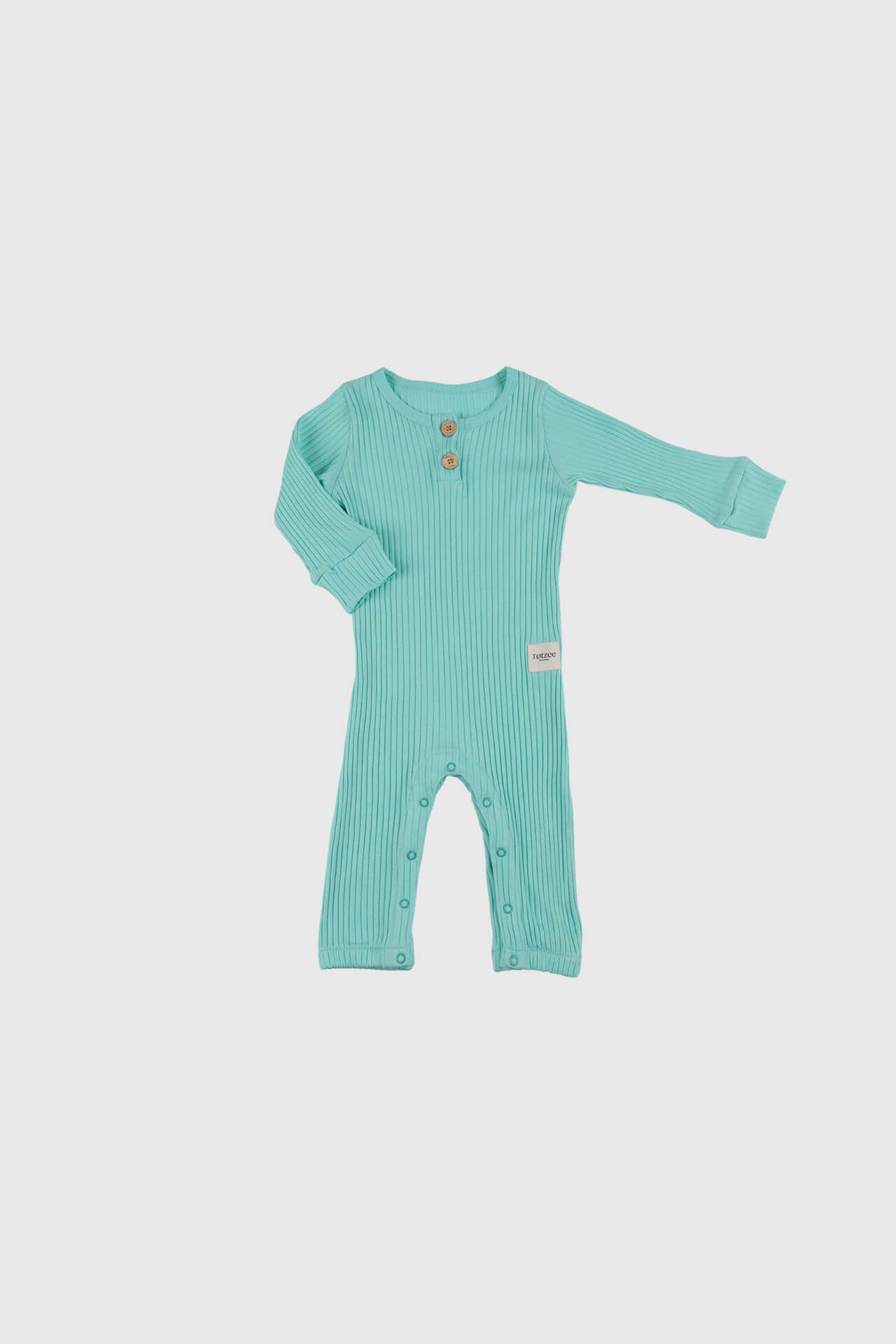 Totzee; Fitilli Tulum Mint Yeşili; Ribbed Romper Mint Green