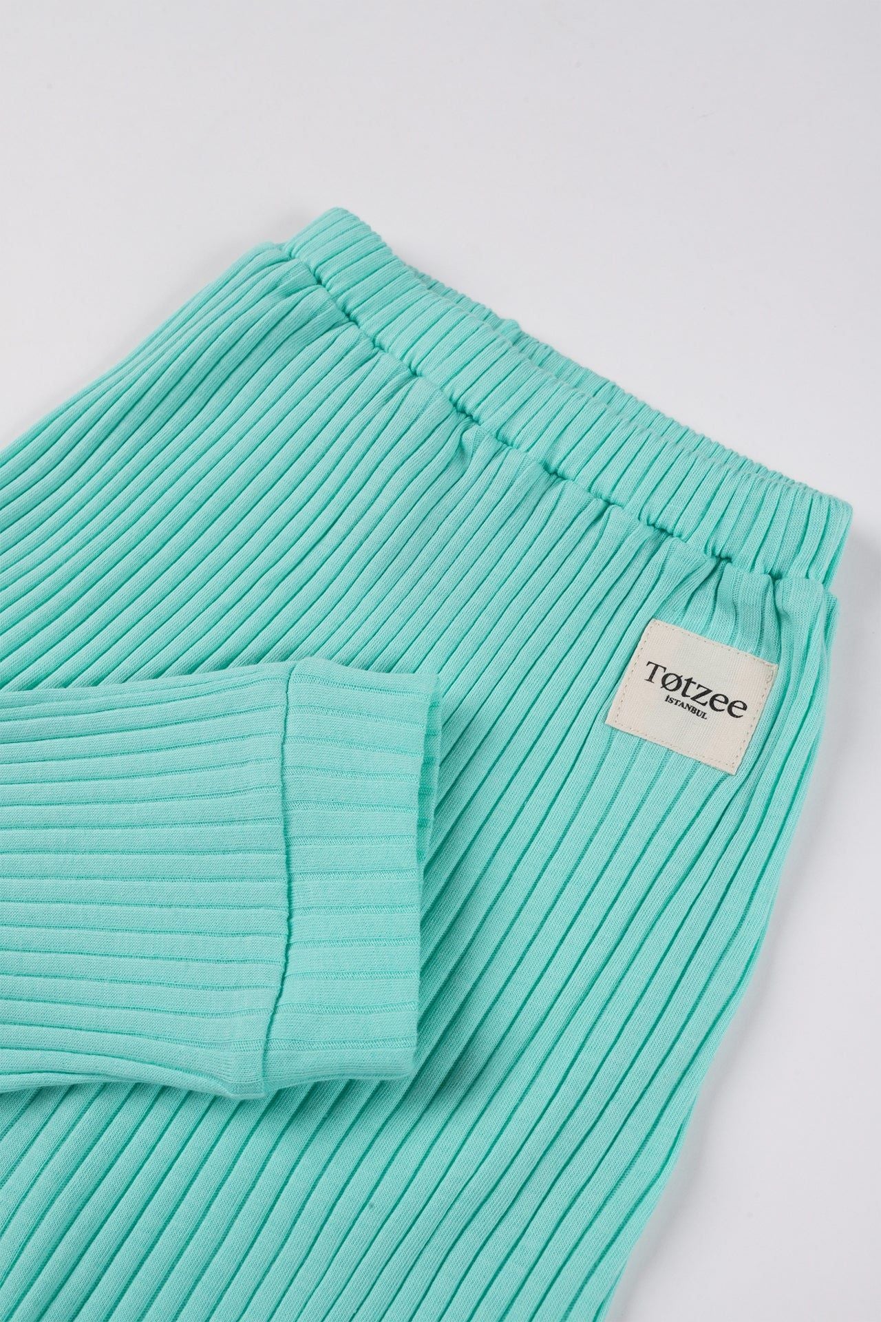 Totzee; Fitilli Pantolon Mint Yeşili; Ribbed Trousers Mint Green