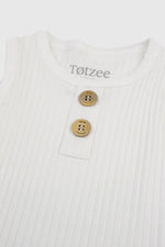 Totzee; Kolsuz Fitilli Body Ekru; Sleeveless Ribbed Body Ecru