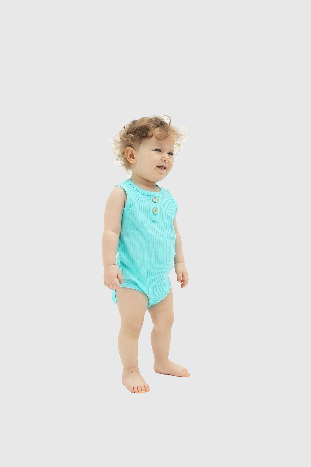 Totzee; Kolsuz Fitilli Body Mint Yeşili; Sleeveless Ribbed Body Mint Green