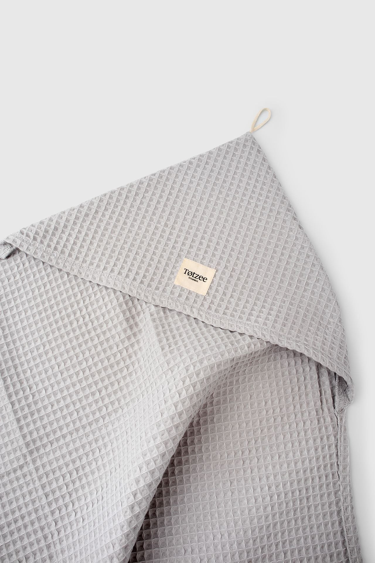 Totzee; Waffle Bornoz Gümüş Grisi; Waffle Towel Silver Gray